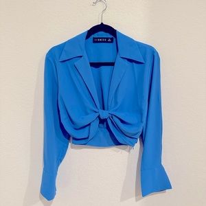 Blue Crop Top